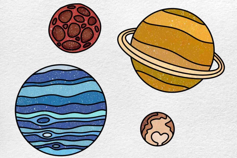 Easy Planets Drawing HelloArtsy