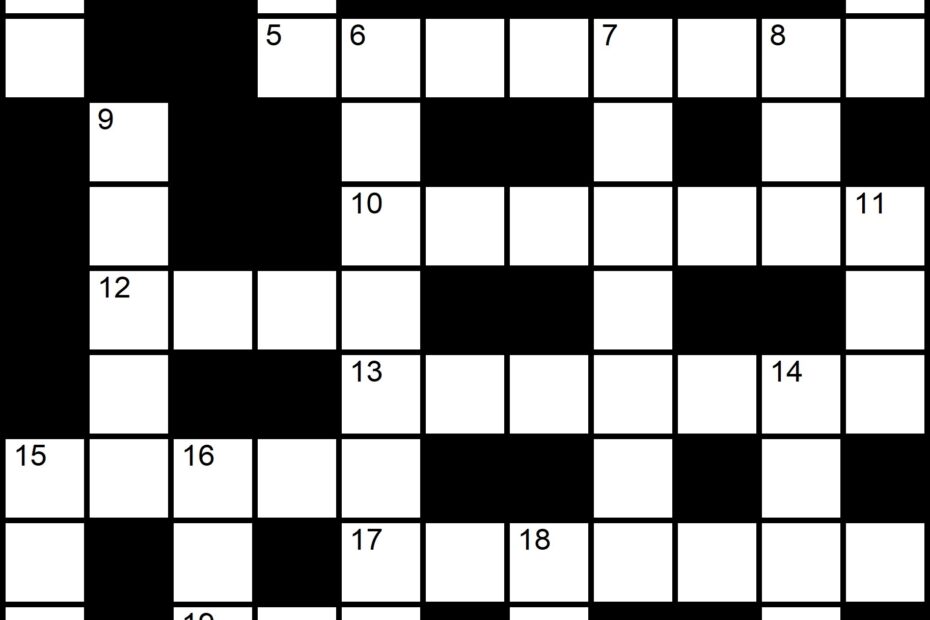 Easy Printable Crossword Puzzles