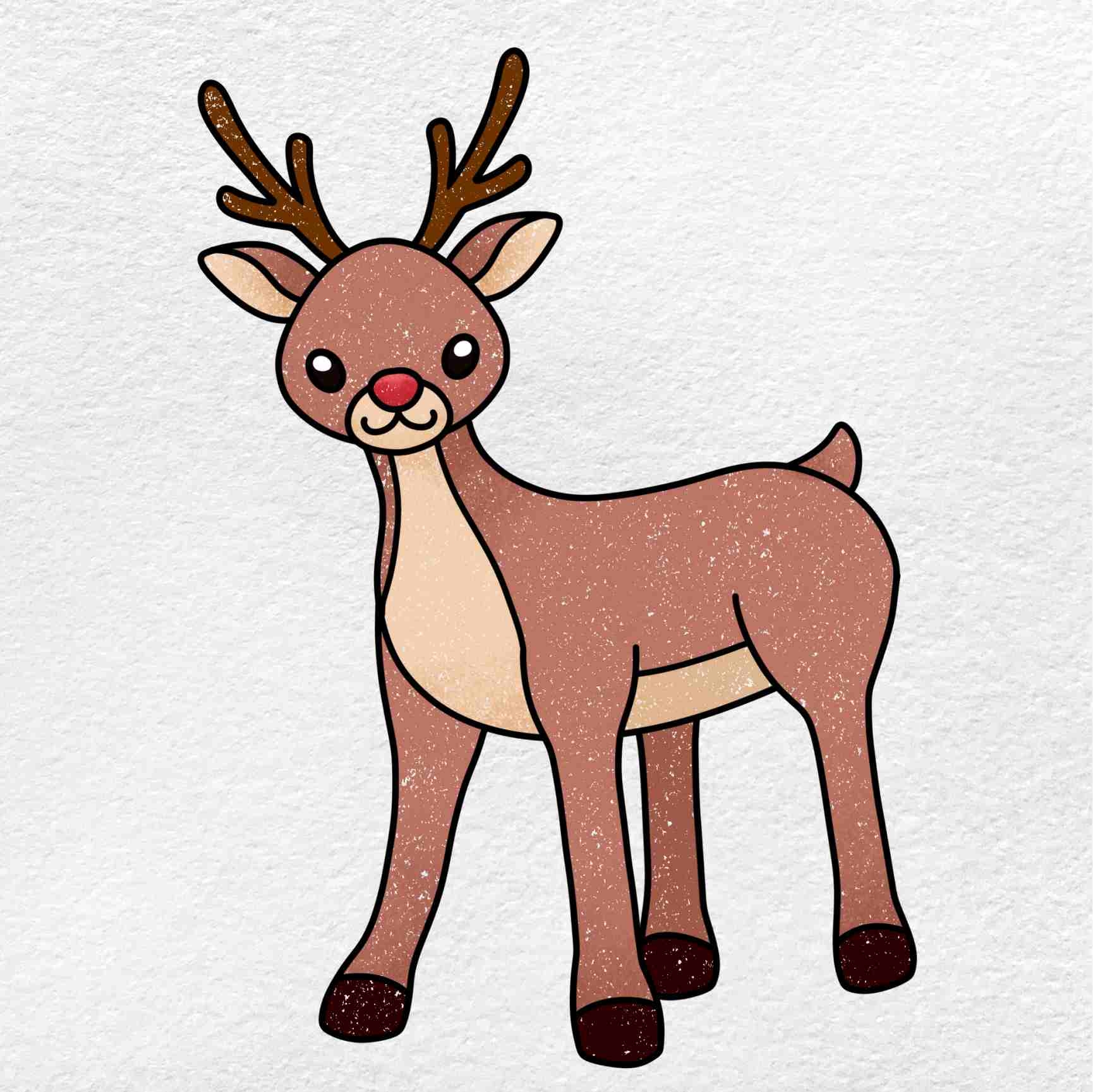 Easy Rudolph Drawing HelloArtsy