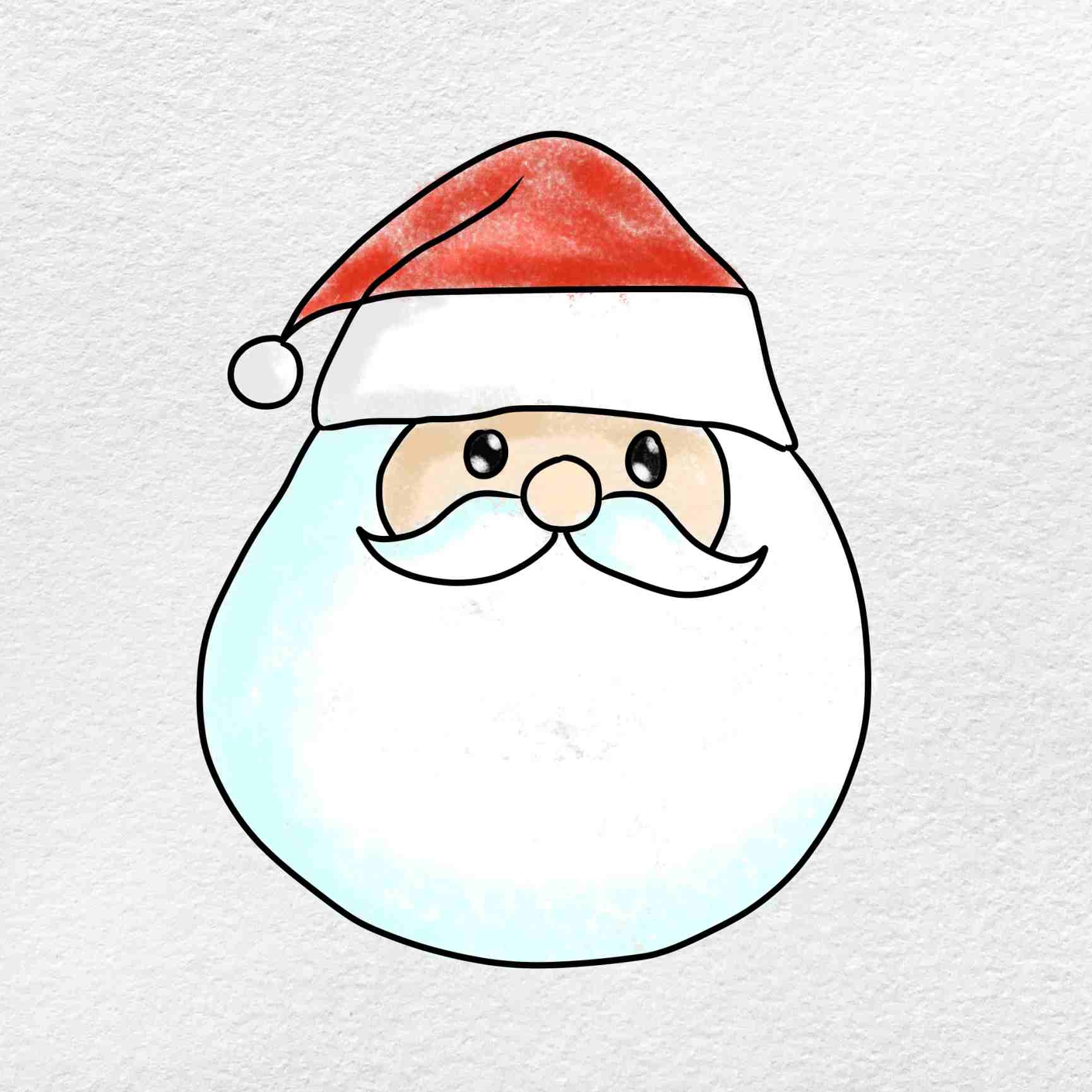 santa claus drawing easy