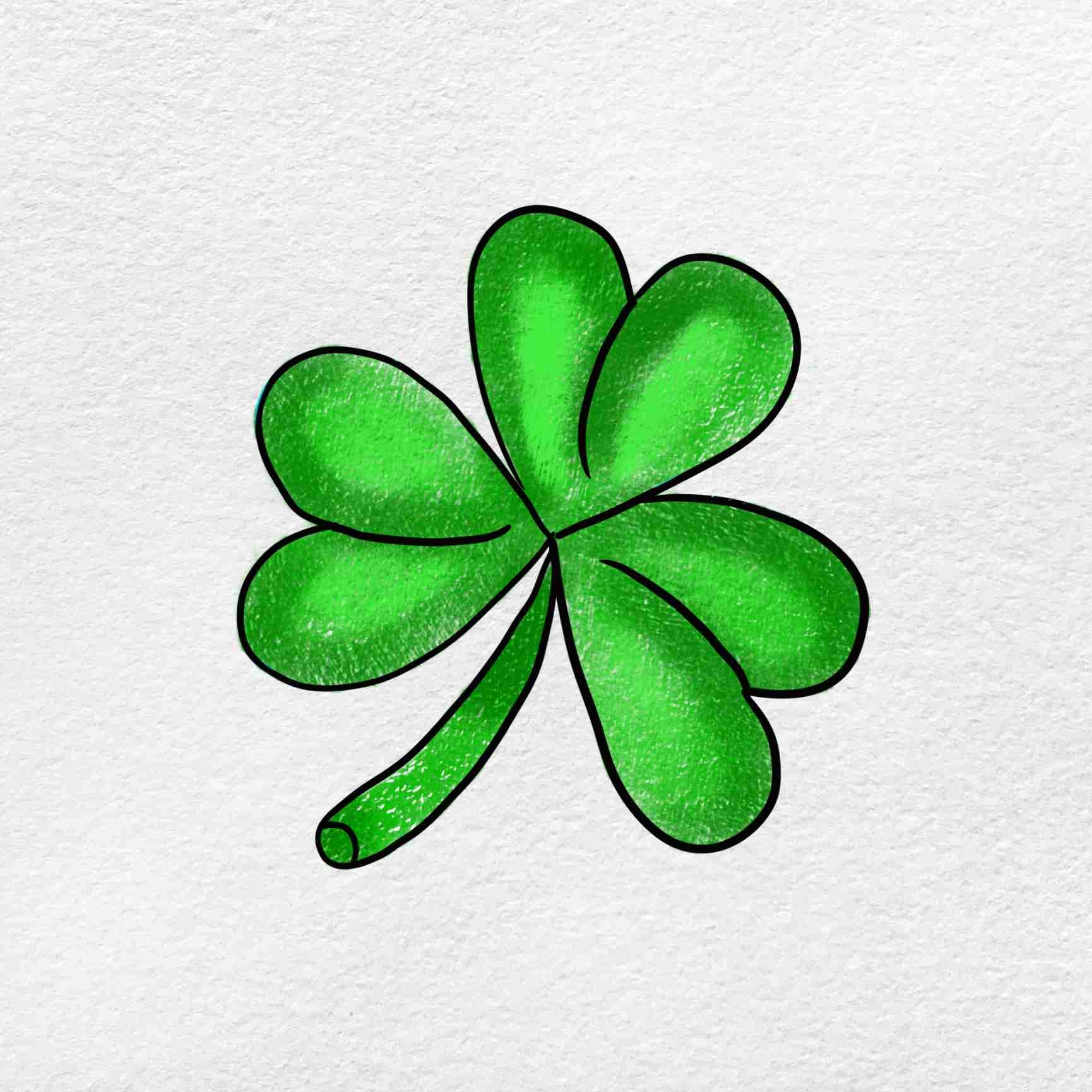 Easy Shamrock Drawing HelloArtsy