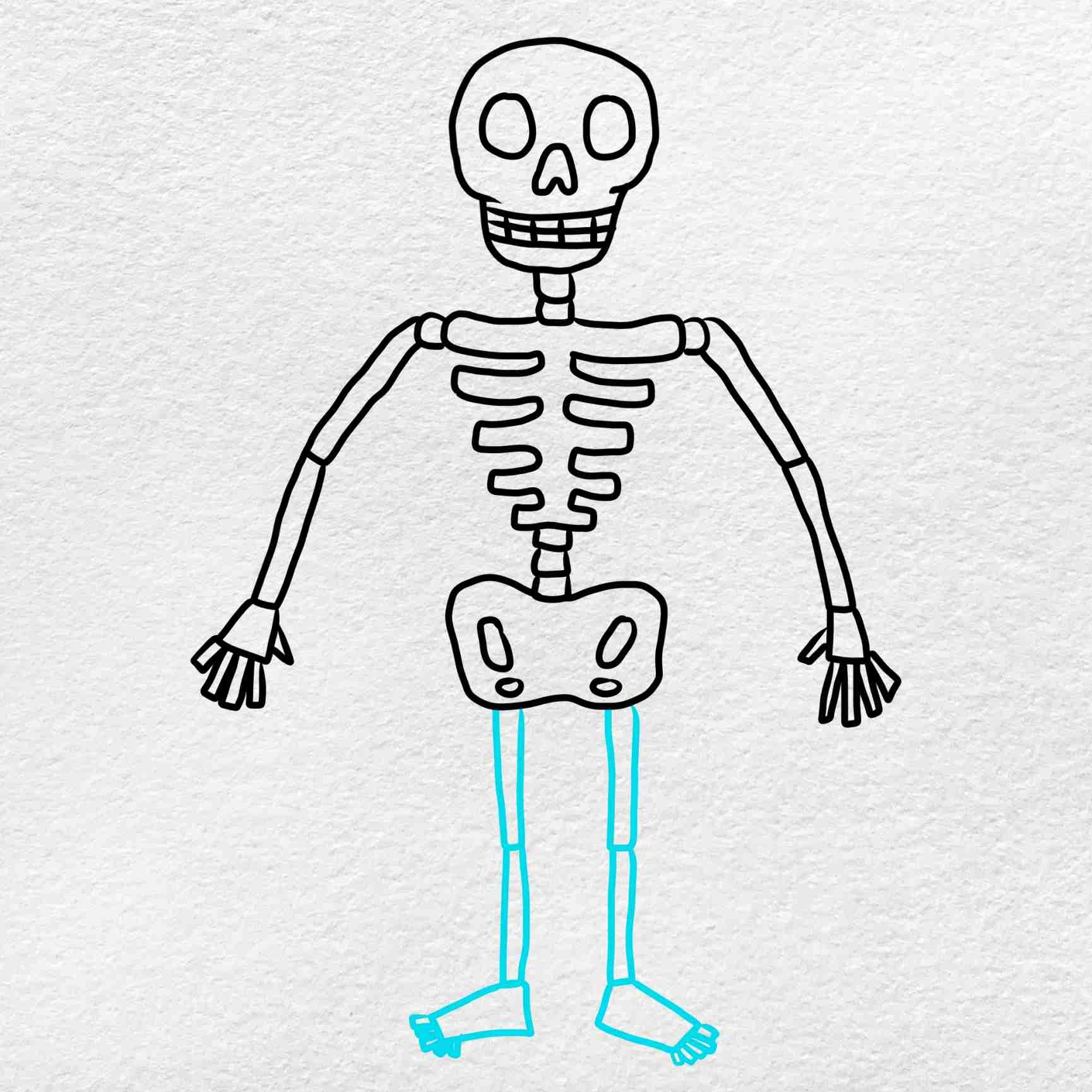 Easy Skeleton Drawing HelloArtsy