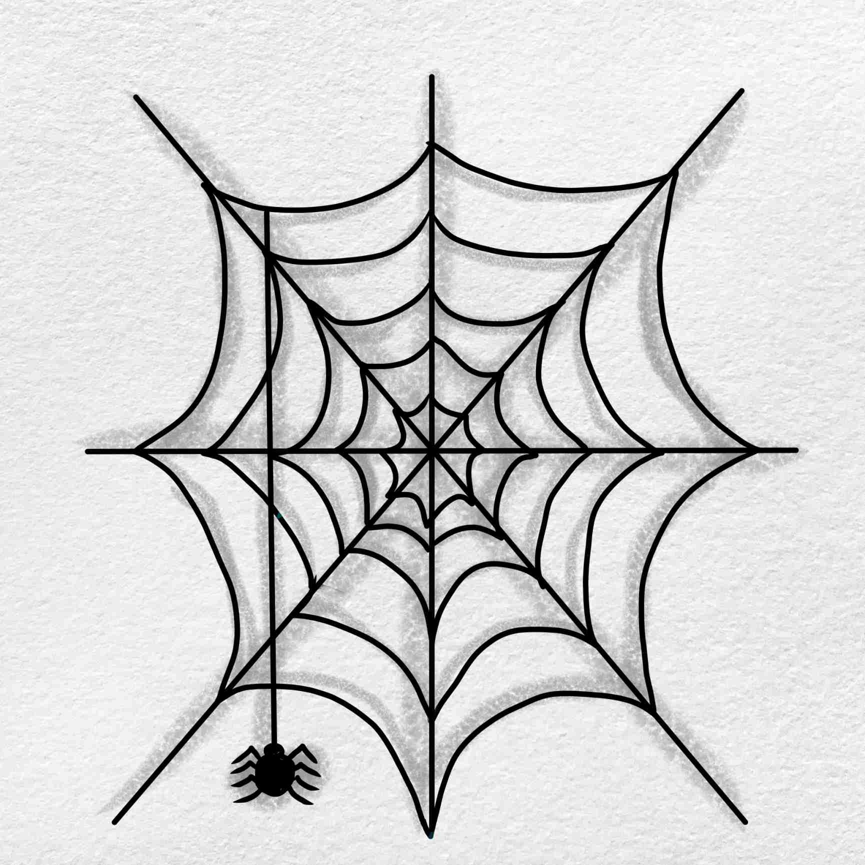 Easy Spider Web Drawing HelloArtsy