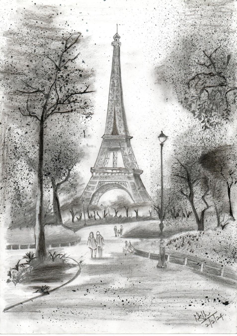 Eifel Tower Landscape Created By Najeeba