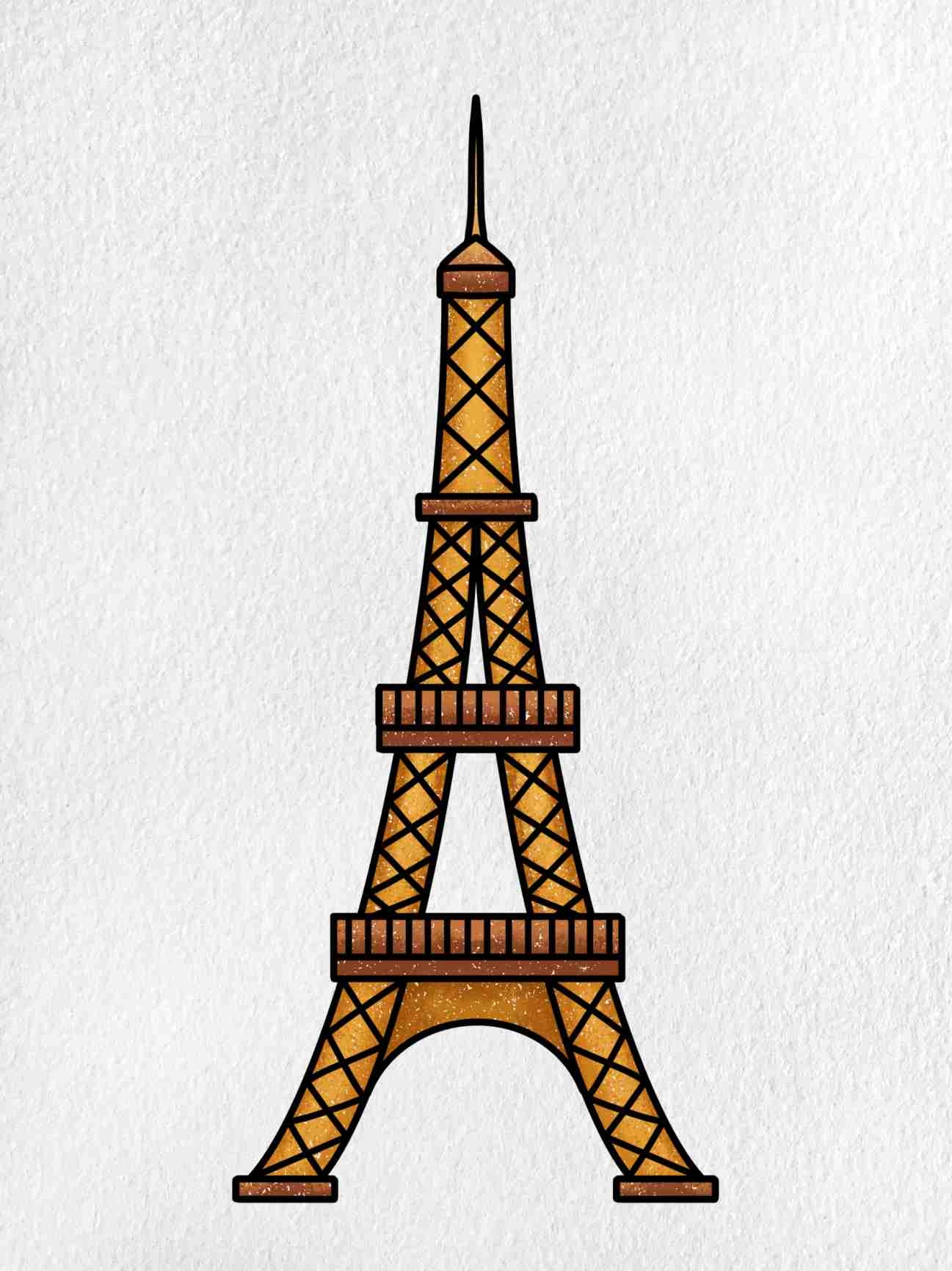 Eiffel Tower Drawing easy HelloArtsy