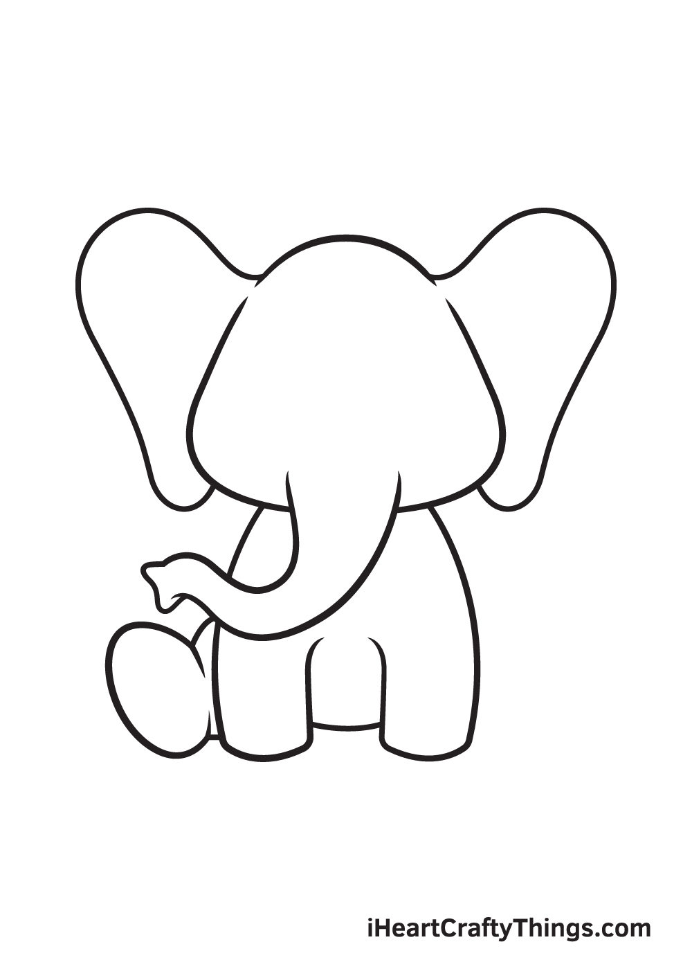 Elephant Drawing How To Draw An Elephant Step By Step