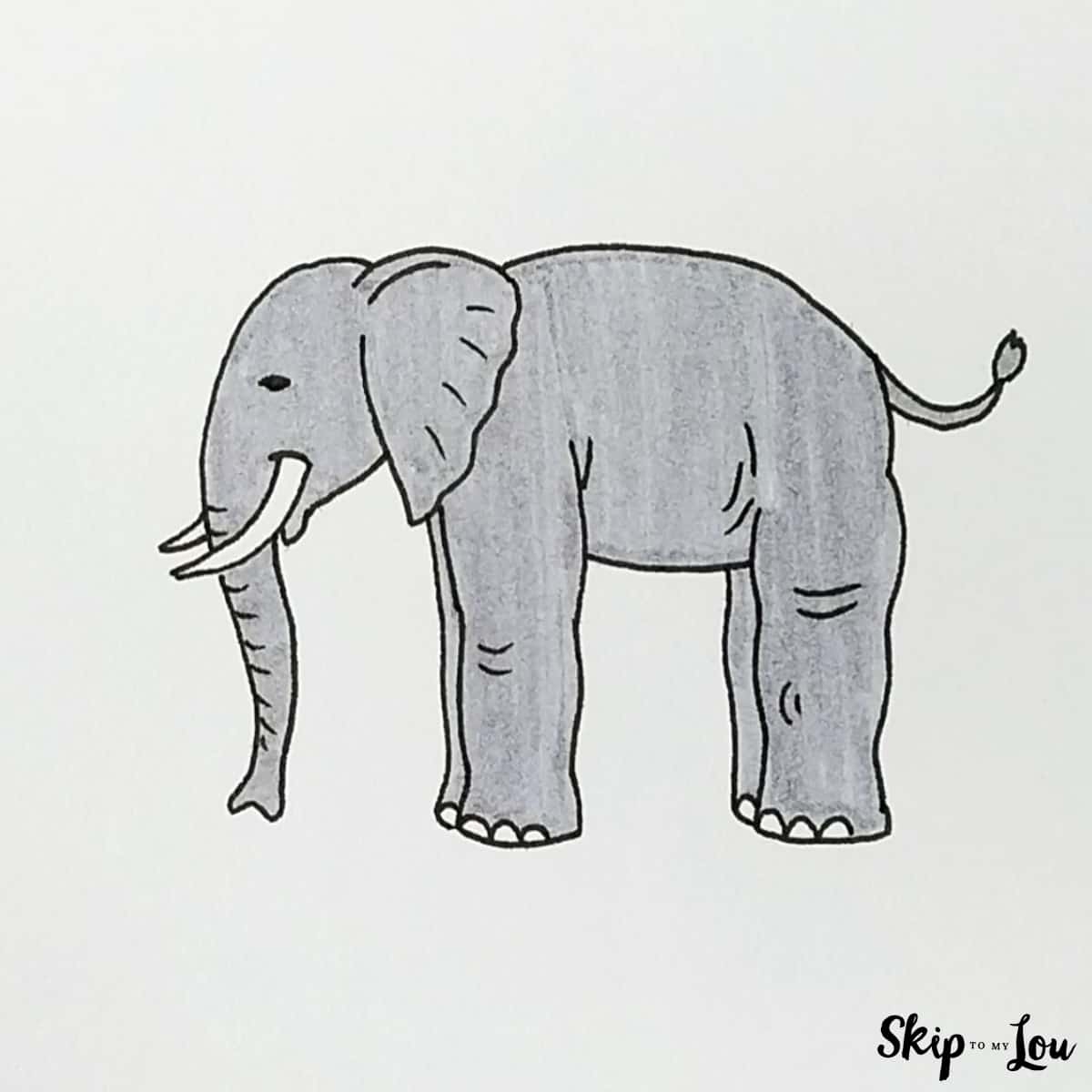 Elephant Drawing Skip To My Lou