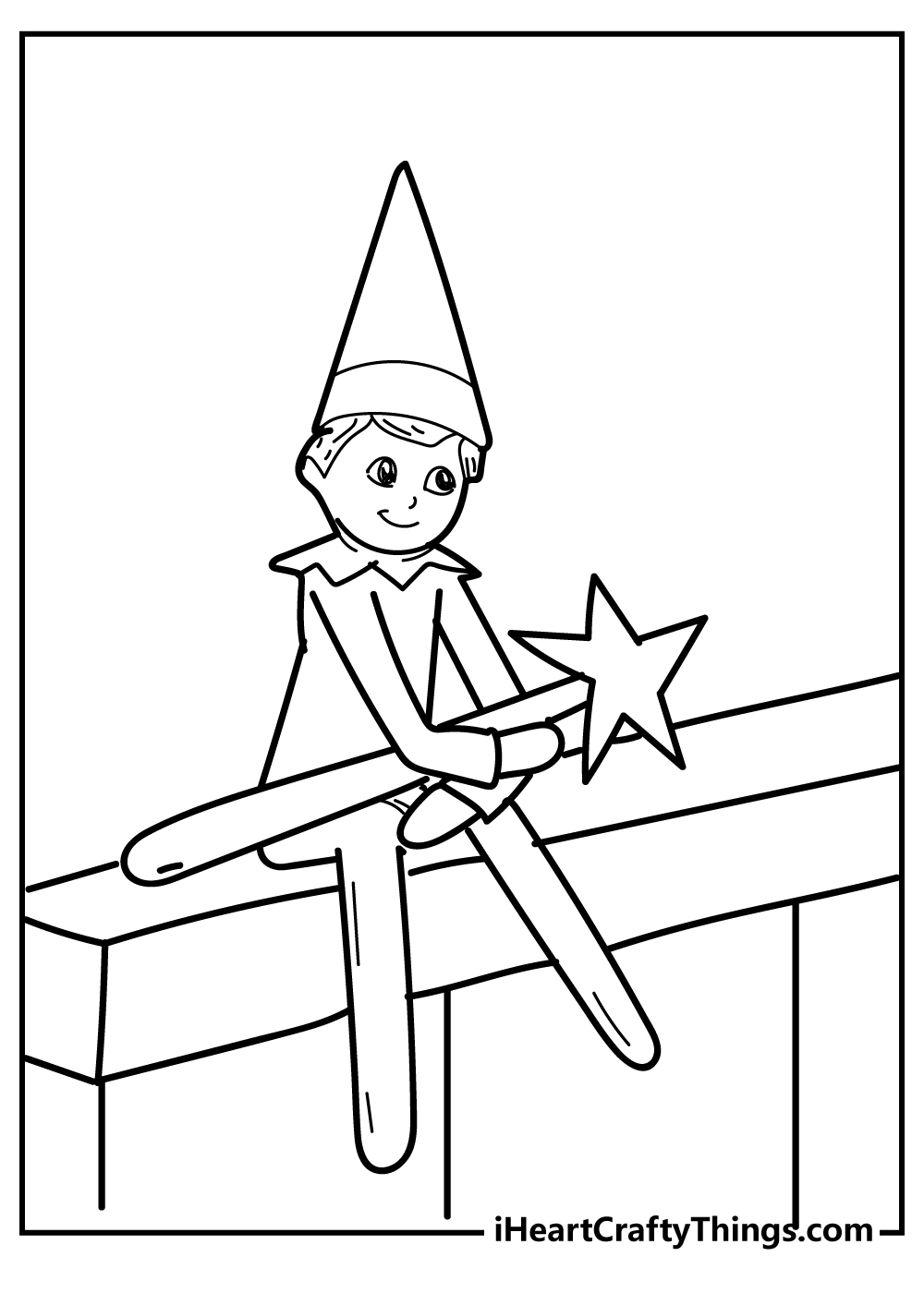 free coloring pages elf on the shelf