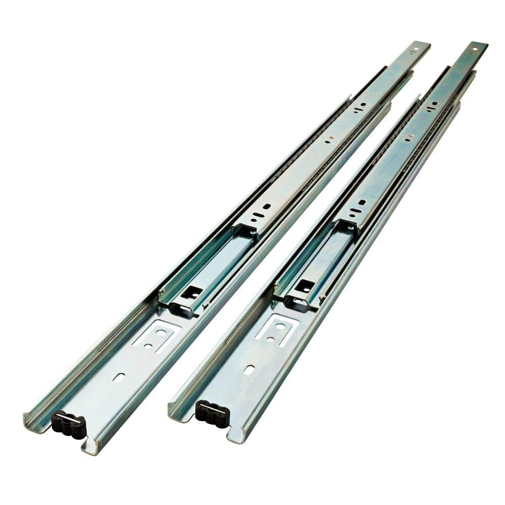 Everbilt 1 Pair 22 In Full Extension Side Mount Ball Bearing Drawer Slide Set 2 Pieces D80622E ZP W The Home Depot