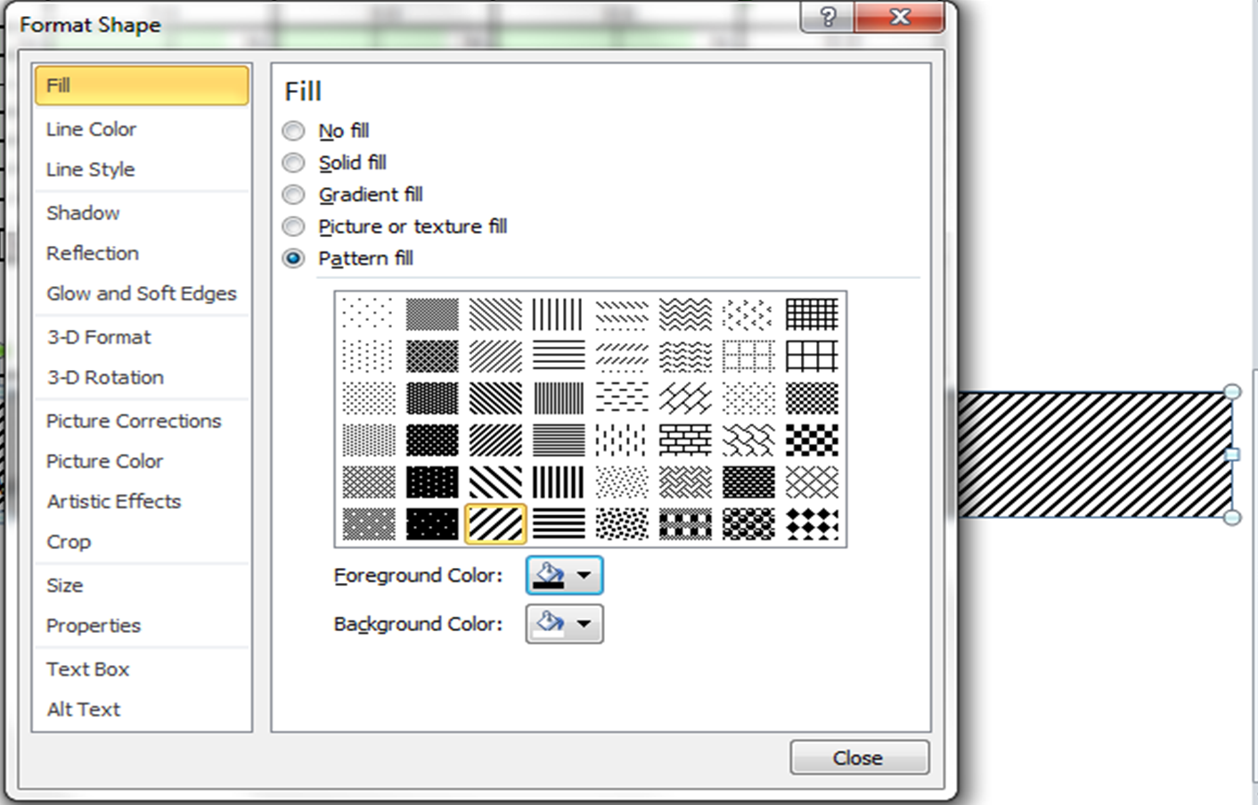 Excel Spreadsheets Help How Do You Create Hatching In Excel 