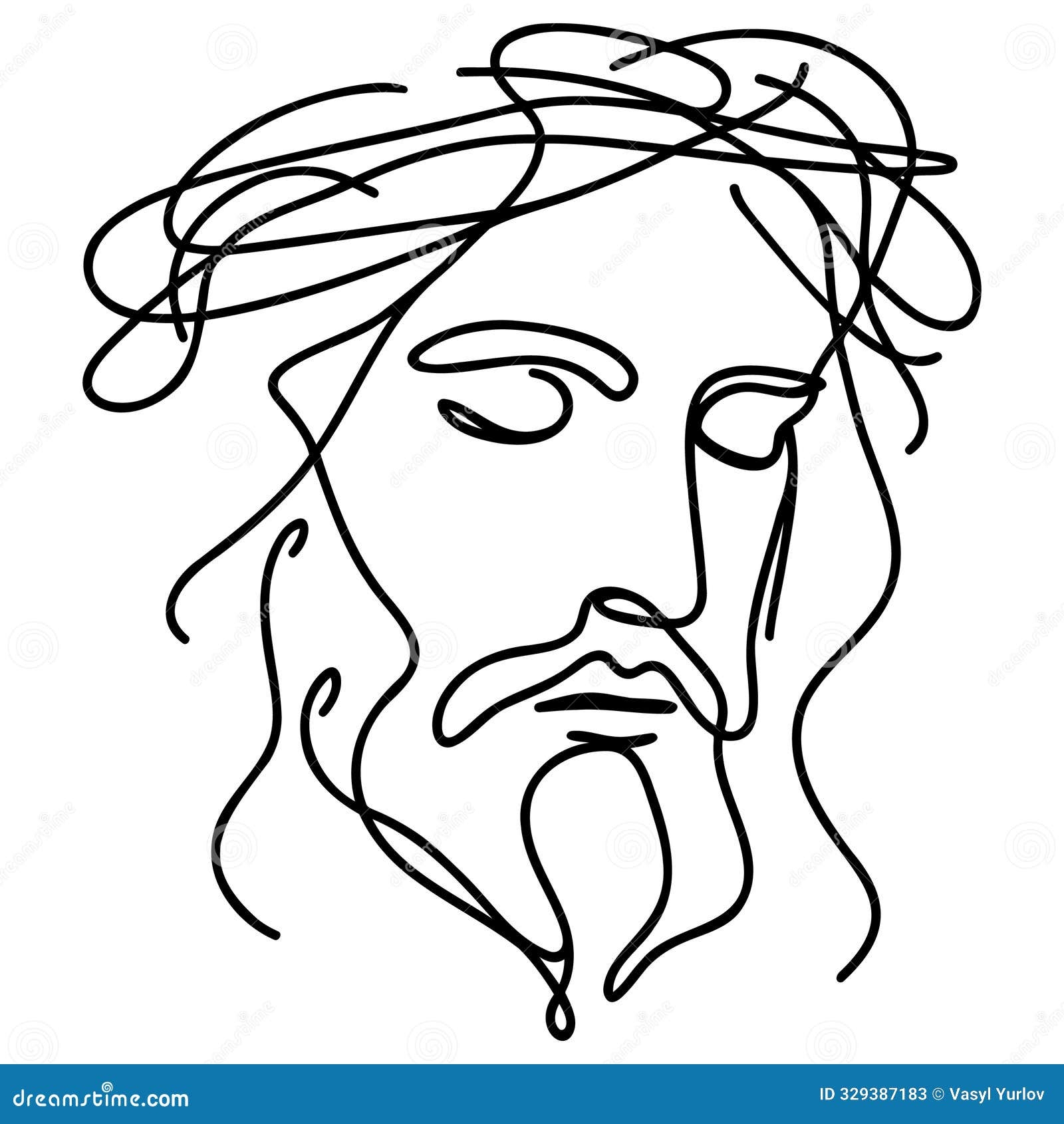 jesus easy drawing