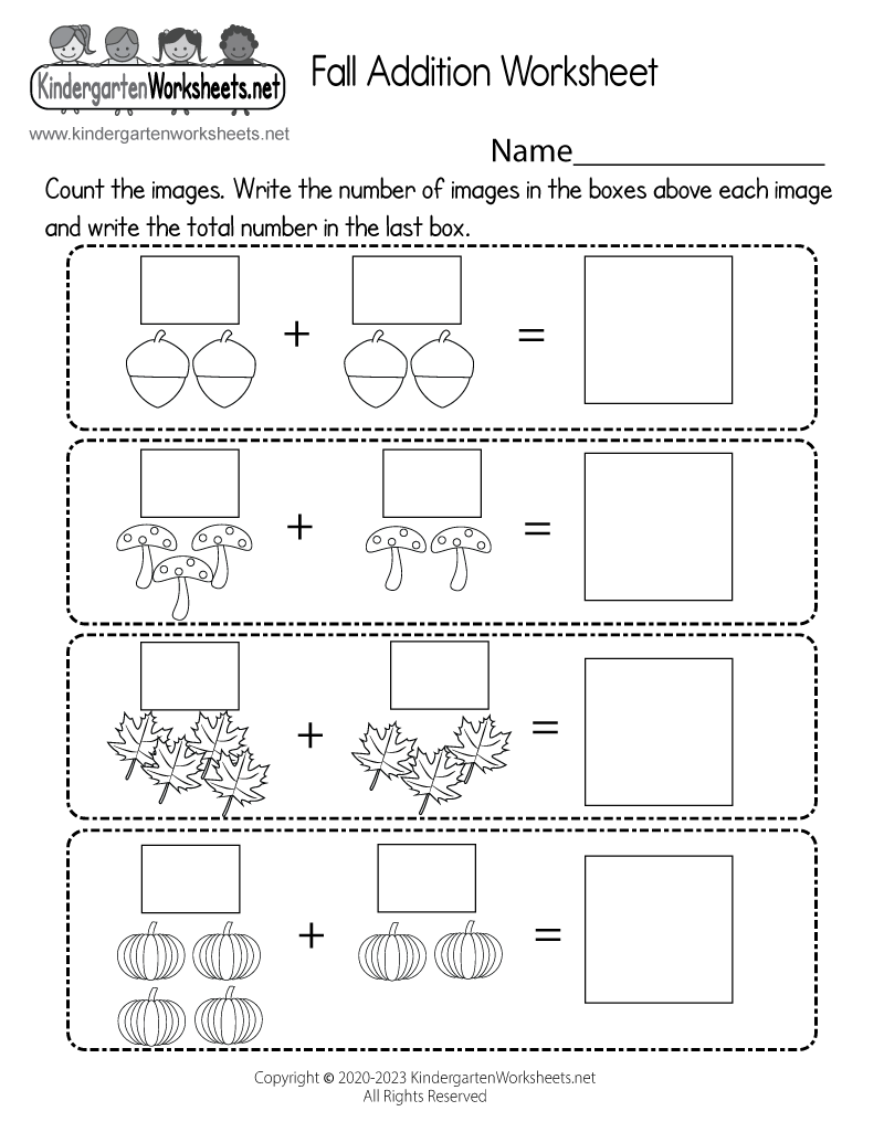 free printable math kindergarten worksheets