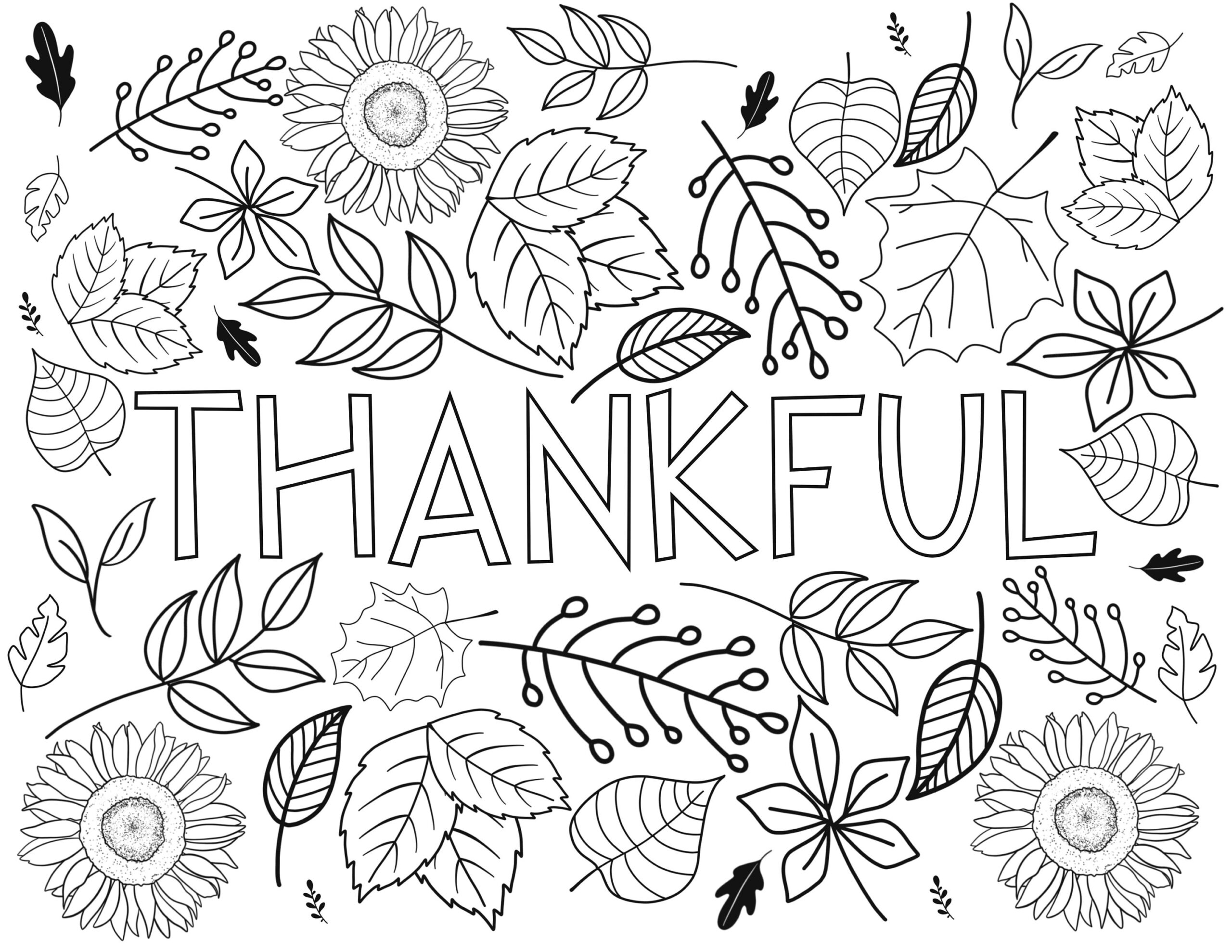 Fall Coloring Page thankful Autumn Time Instant Download And Print To Color Easy To Color Fall Page fall Leaves Coloring Printable Page Etsy Australia