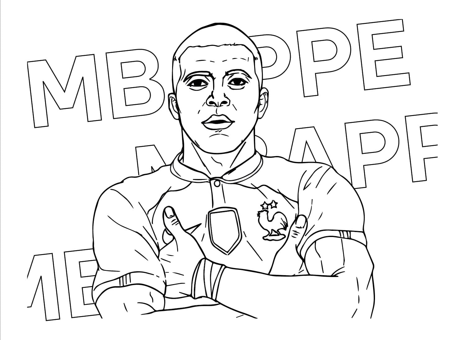 Famous Football Player Kylian Mbappe Coloring Page Download Print Or Color Online For Free
