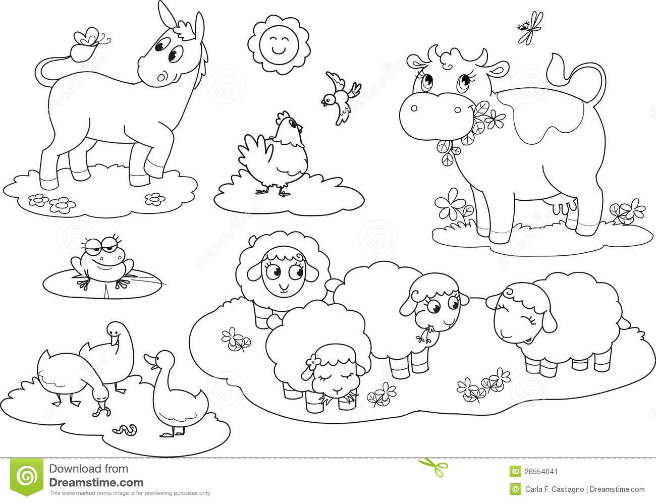 farm animals for colouring printable