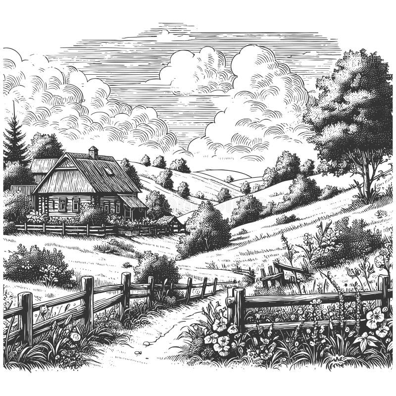 Farmland Sketch Stock Illustrations 4 609 Farmland Sketch Stock Illustrations Vectors U0026 Clipart Dreamstime