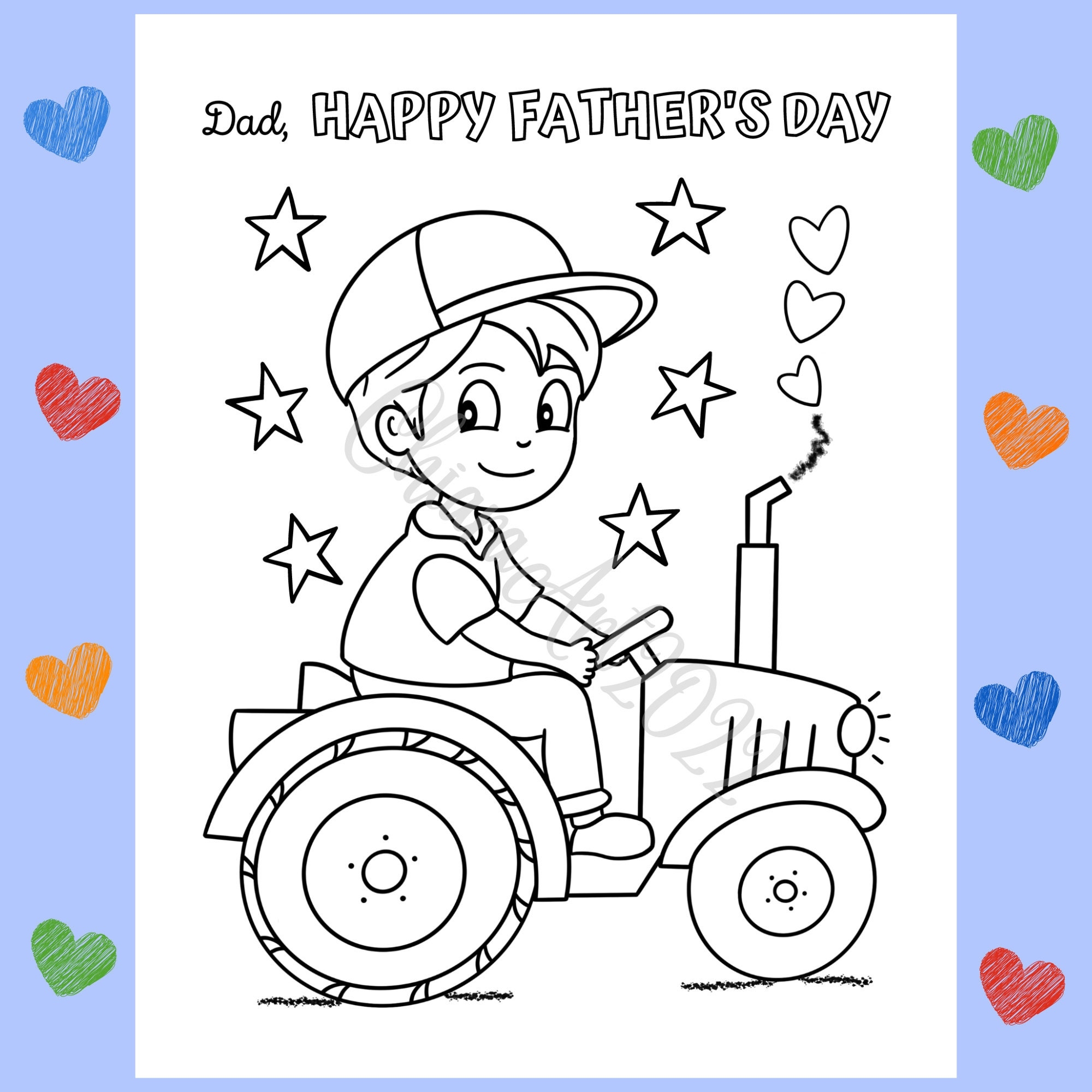 Father s Day Coloring Pages For Kids Happy Father s Day Printable 