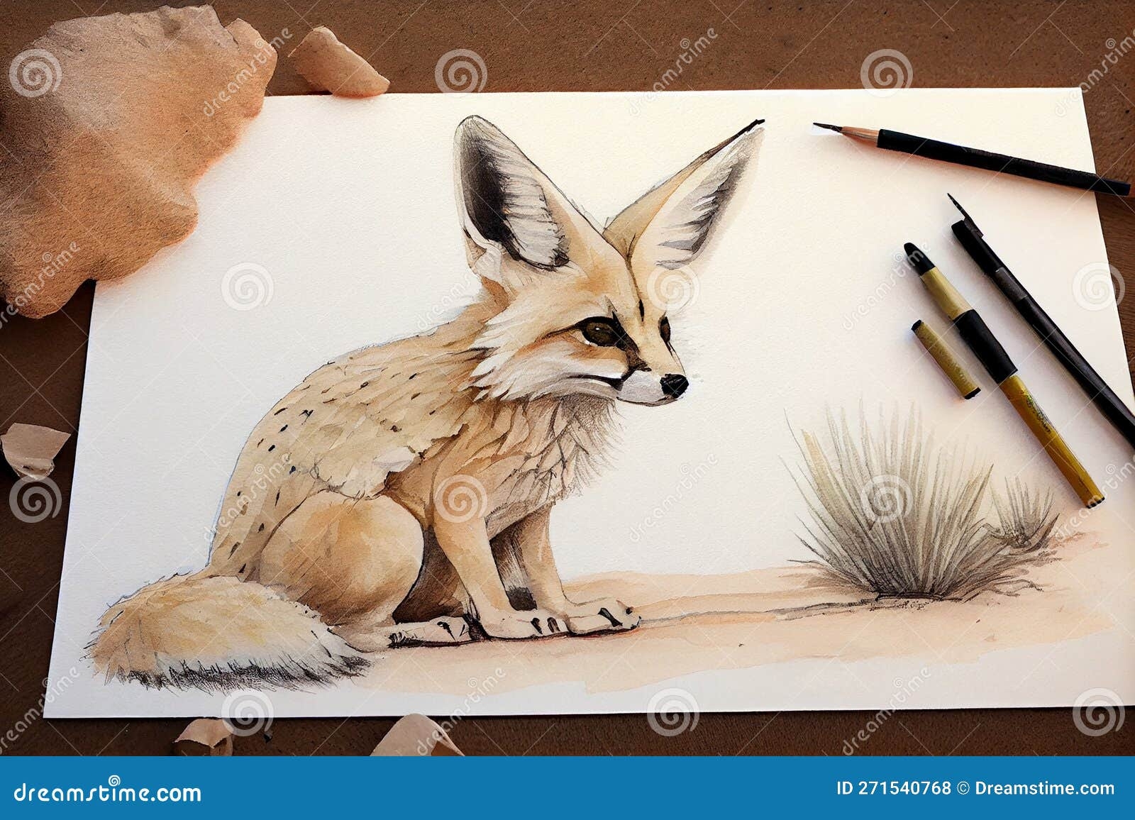 fennec fox drawing