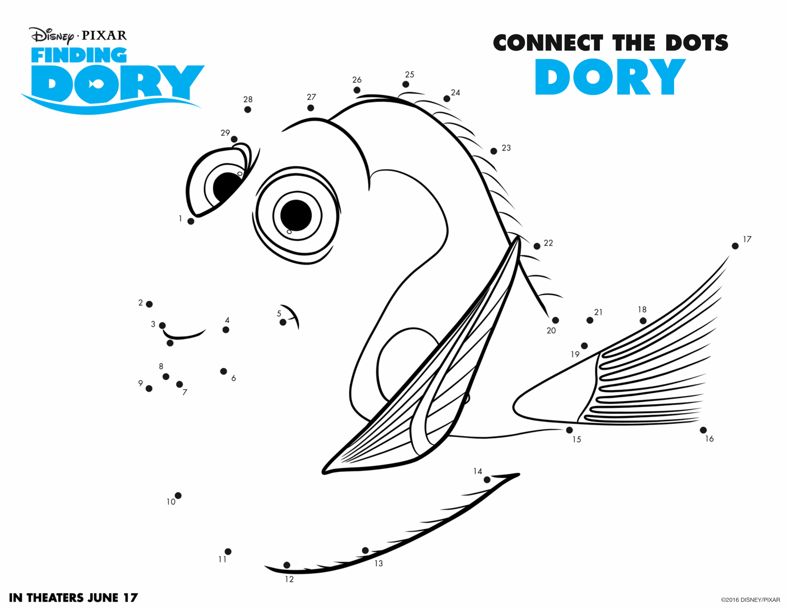 finding dory coloring sheets
