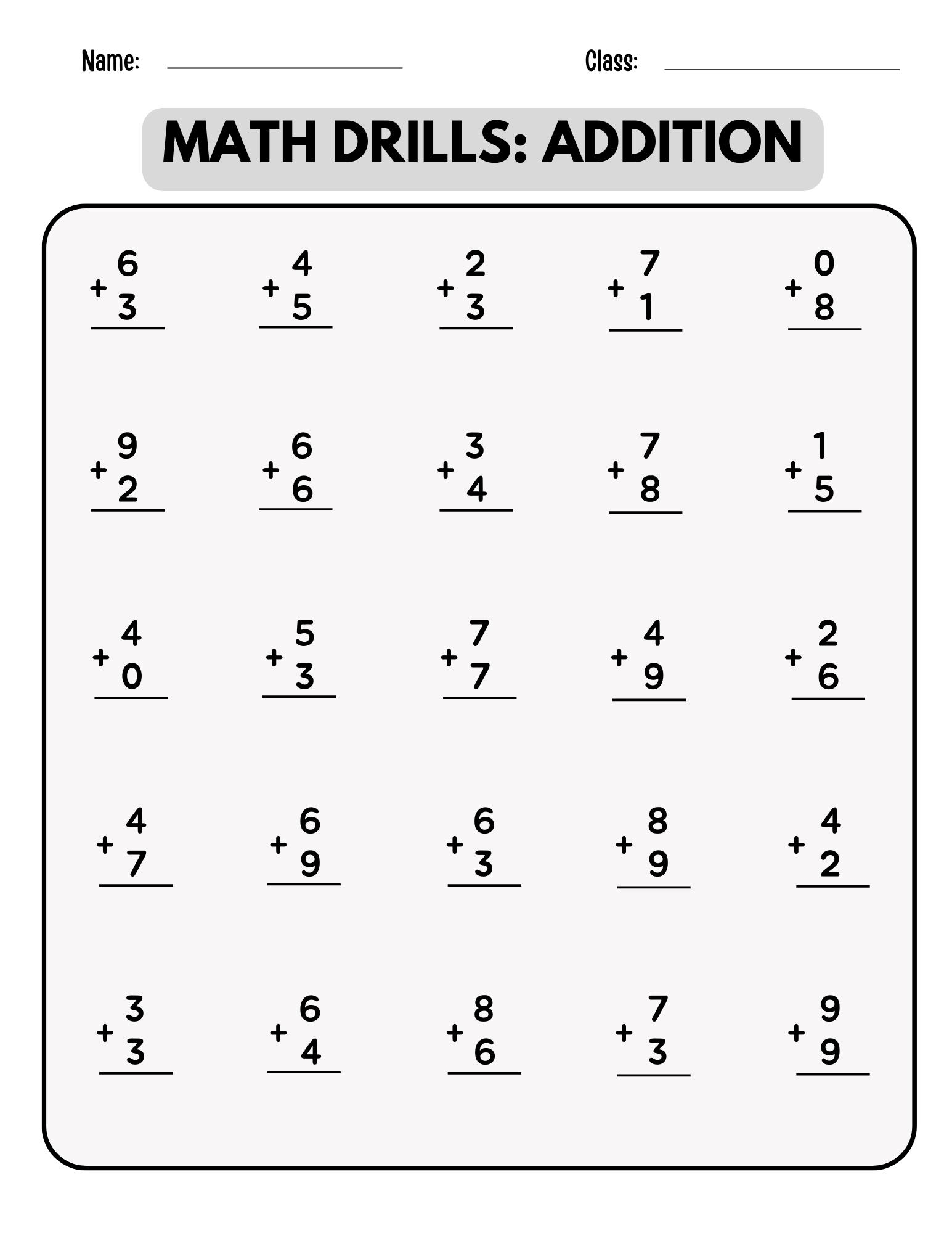 First Grade Addition U0026 Subtraction Worksheets Activities Math 