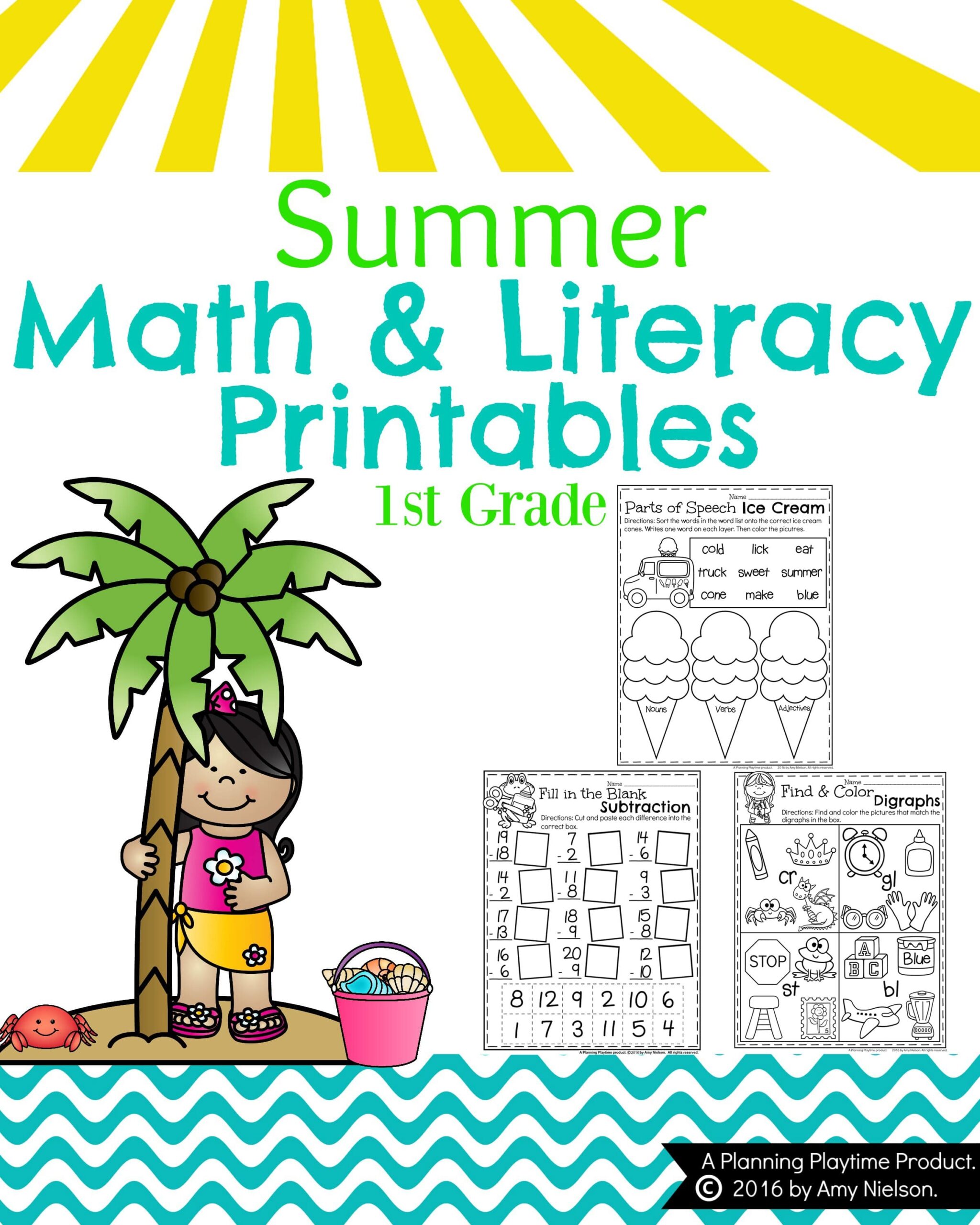 summer themed math worksheets