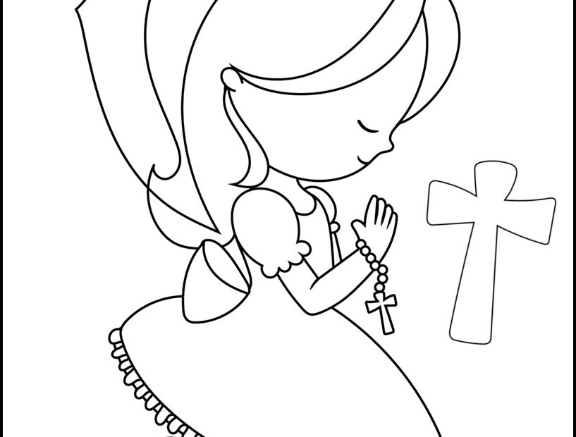 First Holy Communion Coloring Pages First Communion Invitations