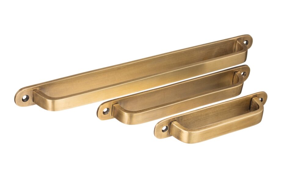 Flat Bar D Shaped Brass Drawer Handles Backplate Drawer Pulls To Cover Existing Holes 3 Sizes Etsy