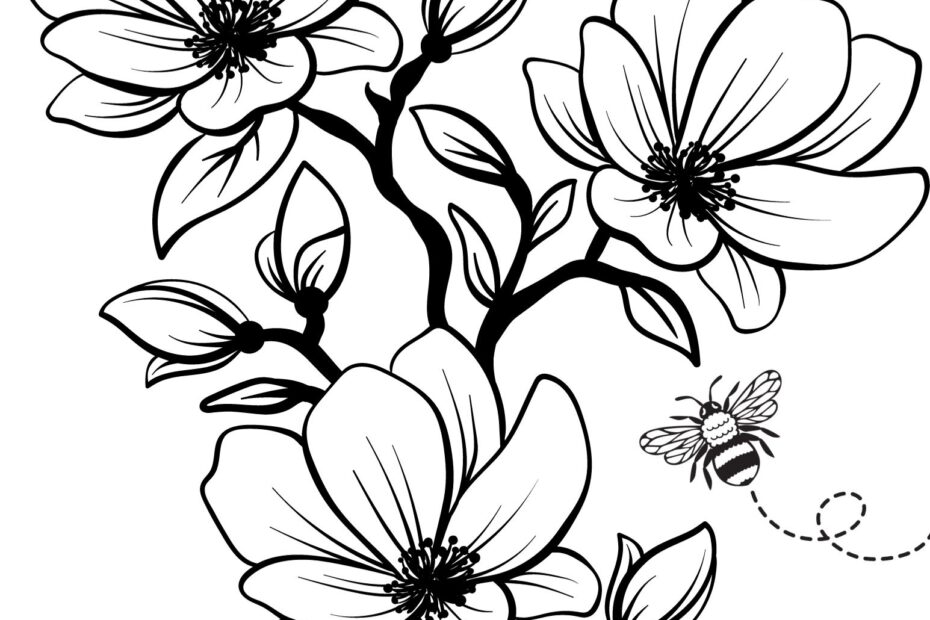 Flower Coloring Pages To Print Crafty Morning