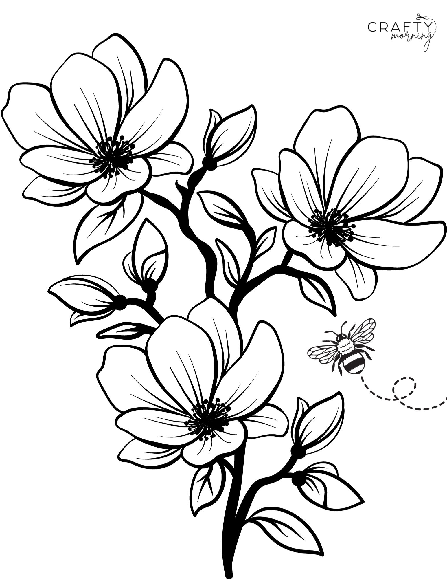 Flower Coloring Pages To Print Crafty Morning