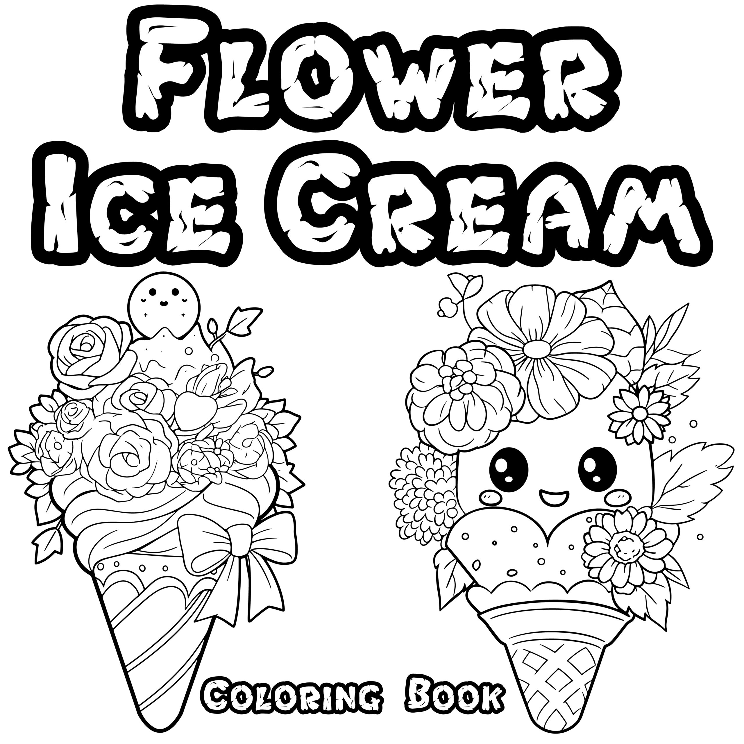 Flower Ice Cream Coloring Book Flower Ice Cream Coloring Pages 