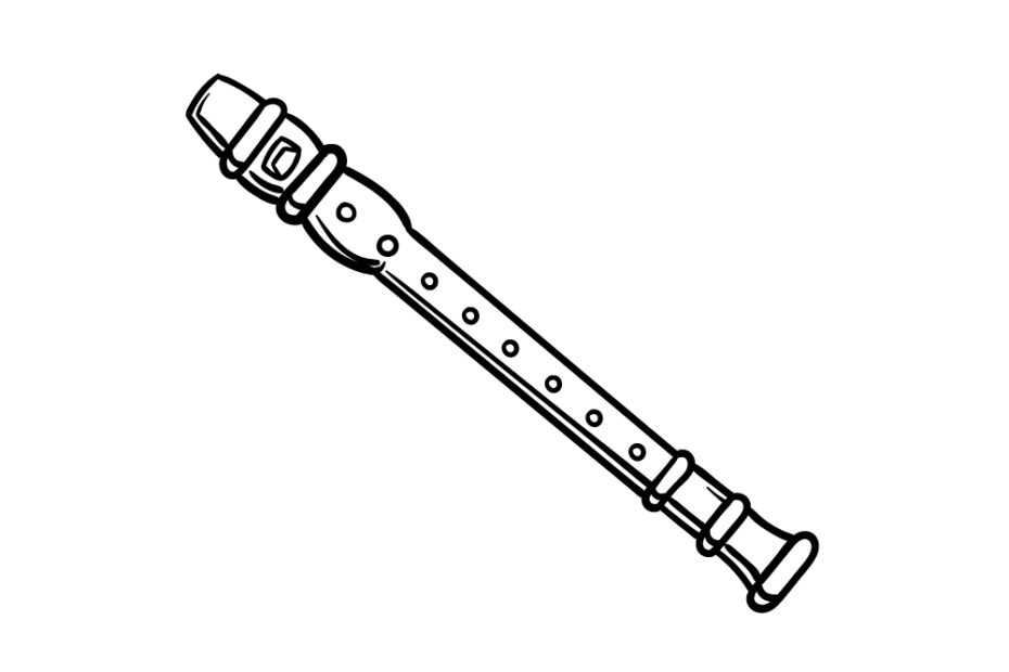 Flute Drawing How To Draw A Flute Step By Step