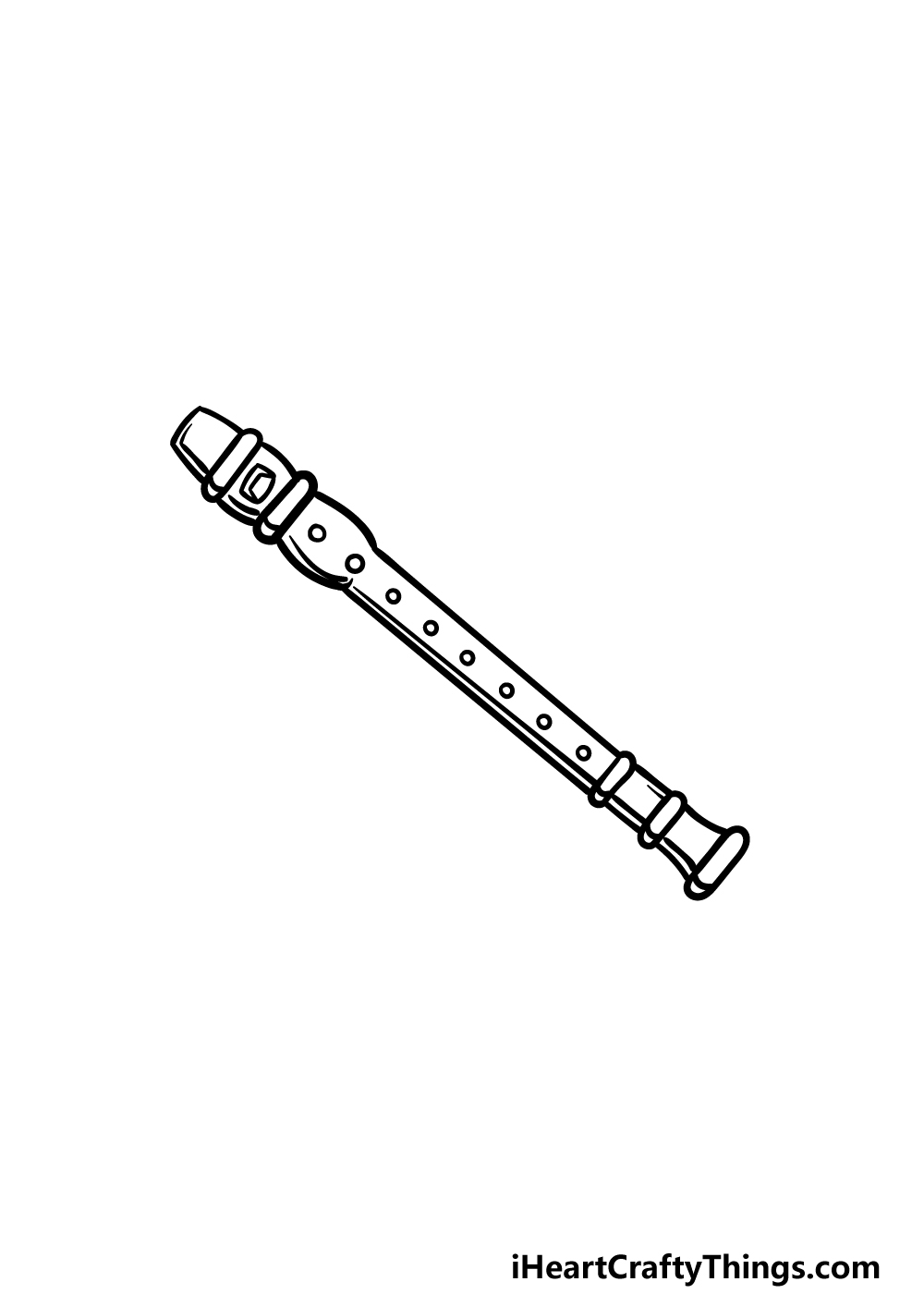 Flute Drawing How To Draw A Flute Step By Step