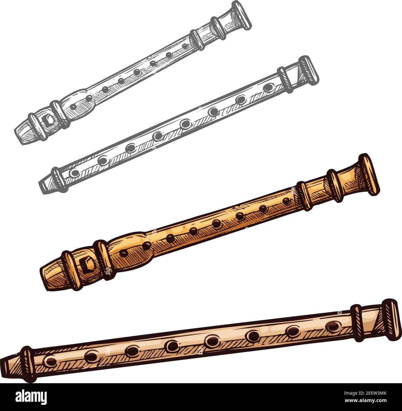 flute drawing