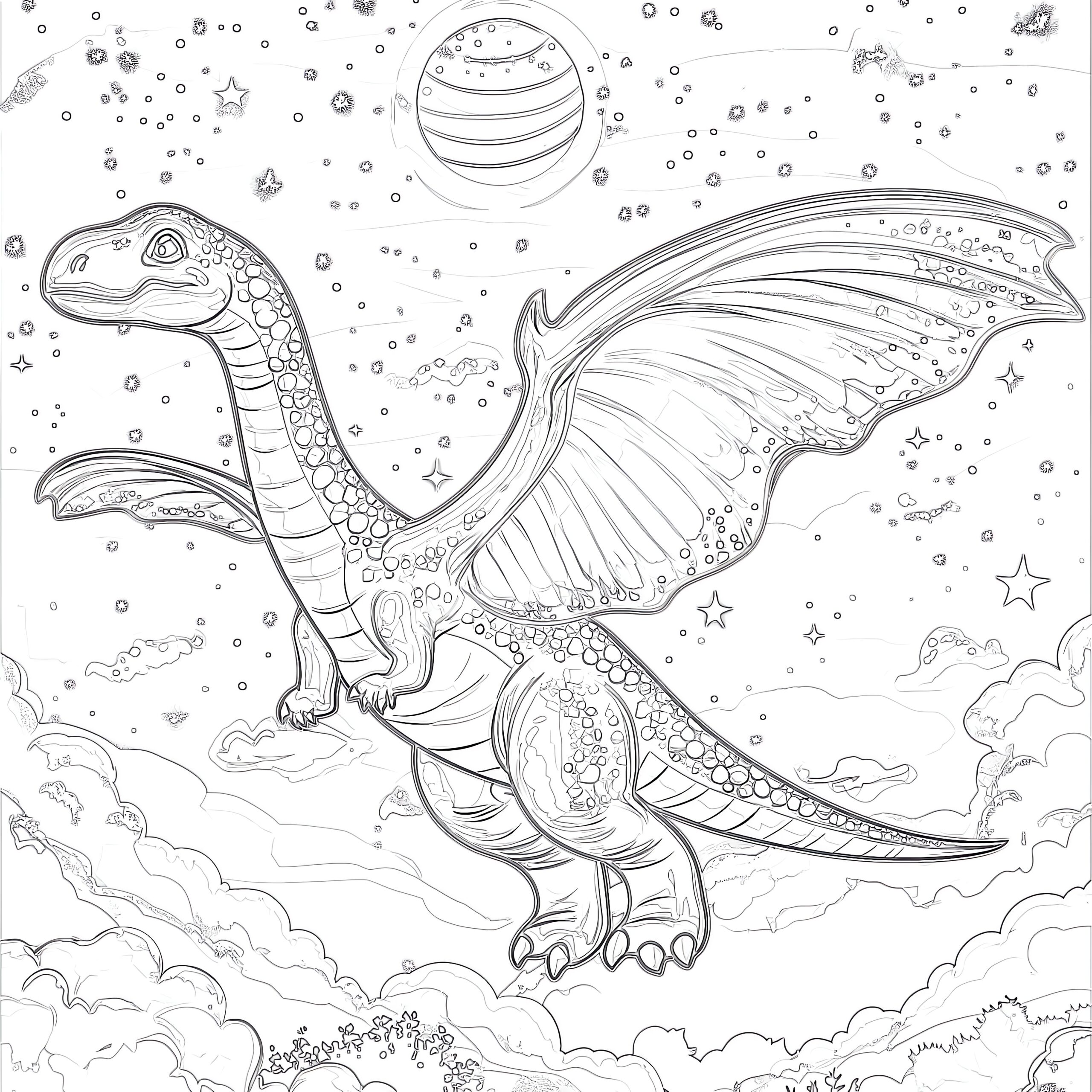 Flying Dinosaur Coloring Page Coloring Pages Mimi Panda