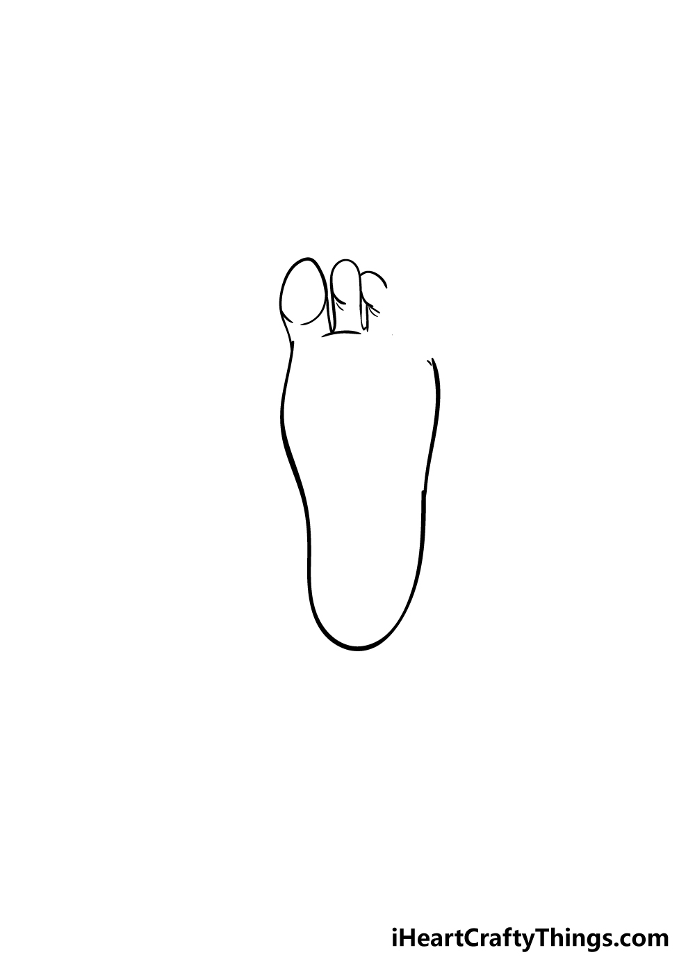 how do you draw a foot