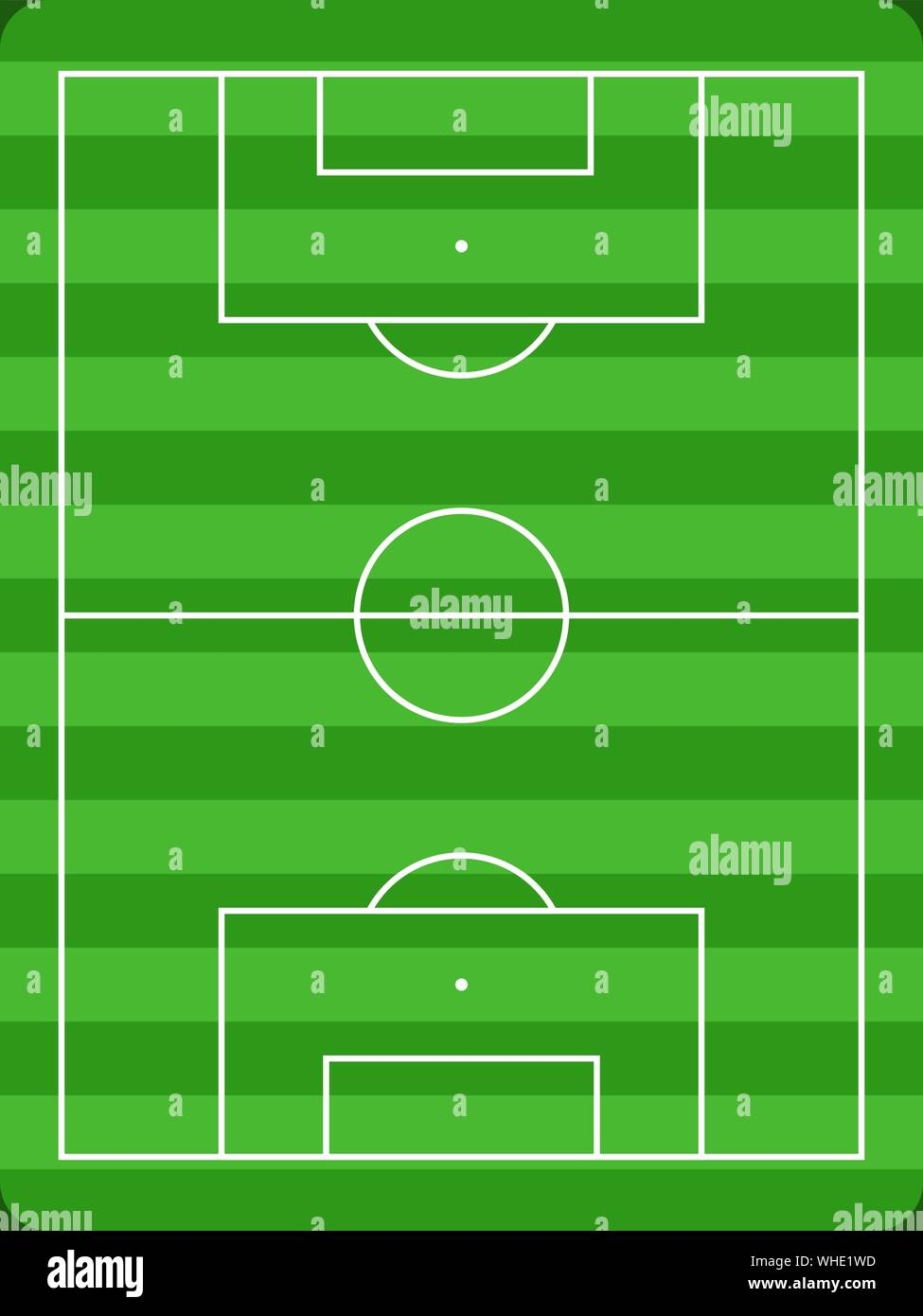 Football Field Diagram With White Lines And Green Grass Usable 