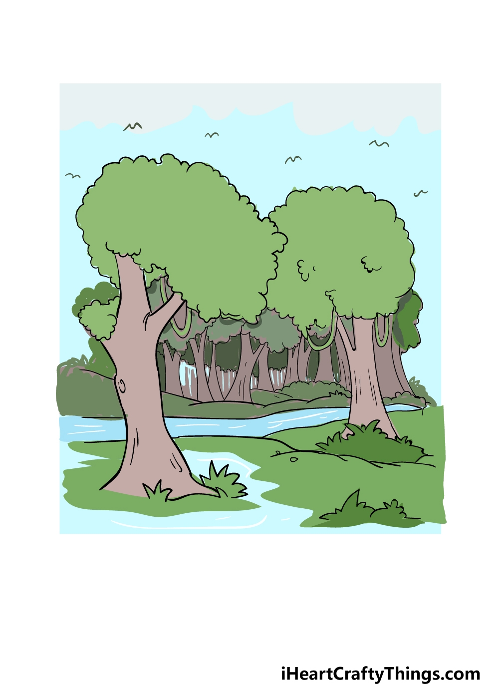 forest drawing