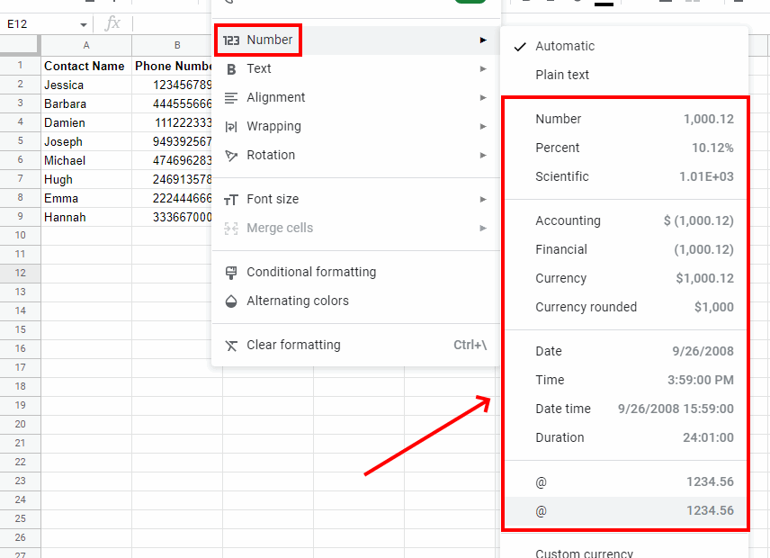 Formatting Phone Numbers In Google Sheet Using GSheetConnector Plugins Google Sheet Connector