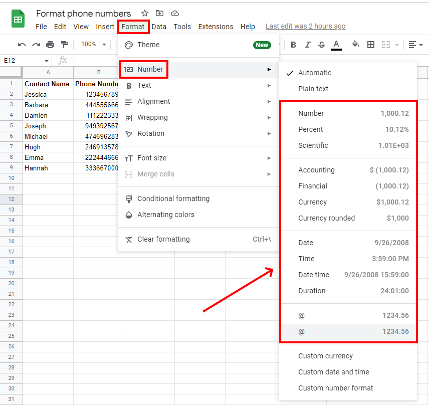 Formatting Phone Numbers In Google Sheet Using GSheetConnector Plugins Google Sheet Connector