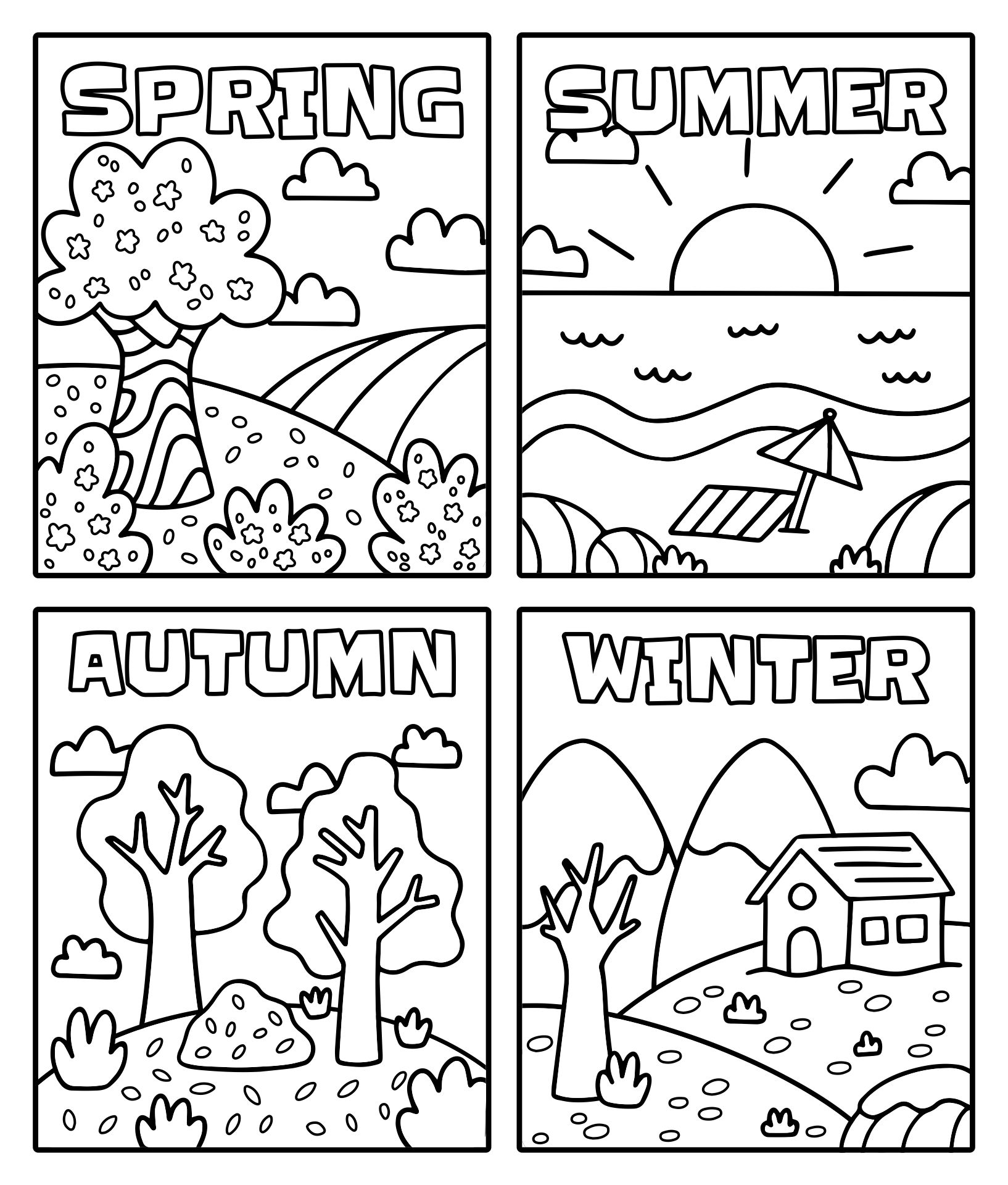 Four Seasons Preschool 10 Free PDF Printables Printablee