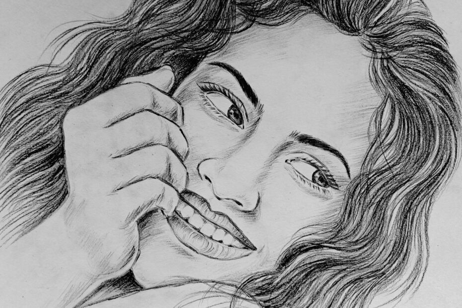 Frame Not Included Bu0026w Smile Of A Cute Girl Sketch Size 10 5x9 5 Inch At 800 piece In Virar