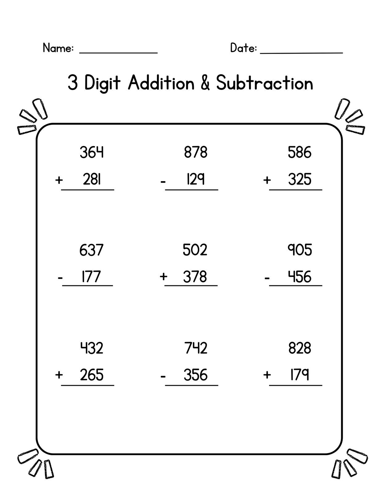 grade 3 math worksheets pdf free download