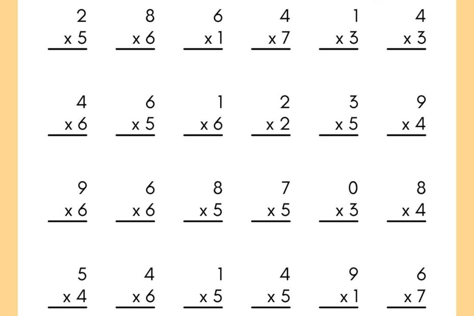 Free 3rd Grade Math Worksheet Templates To Customize Canva