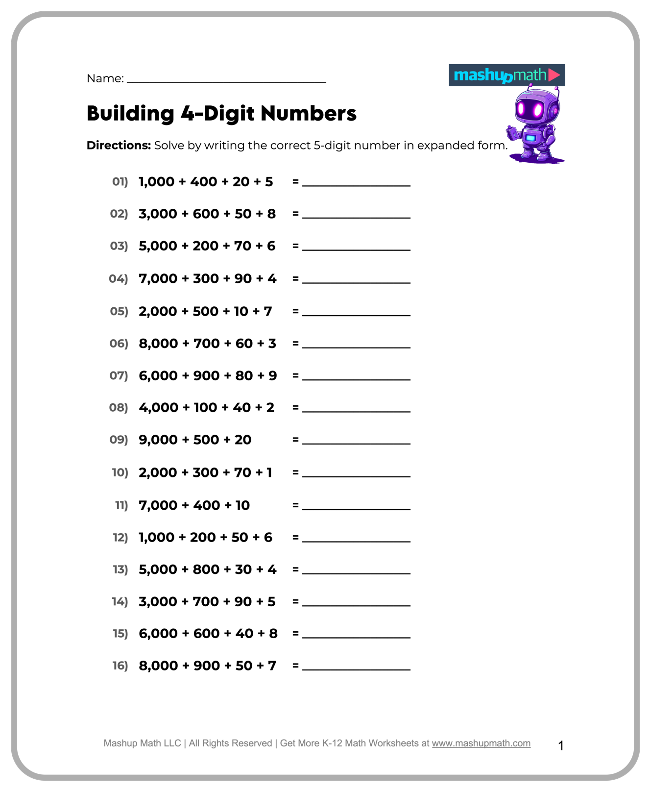 class 5 maths worksheets with answers pdf