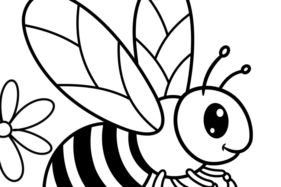 Free Bee Coloring Pages Crafty Morning