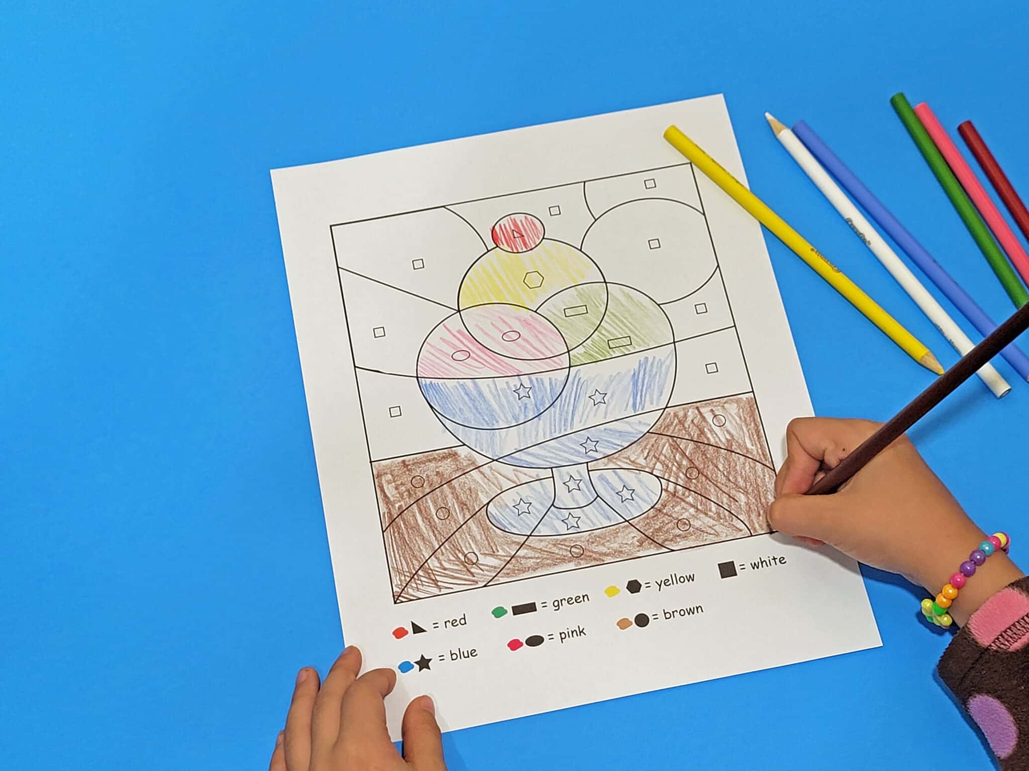FREE Color By Shape Printables