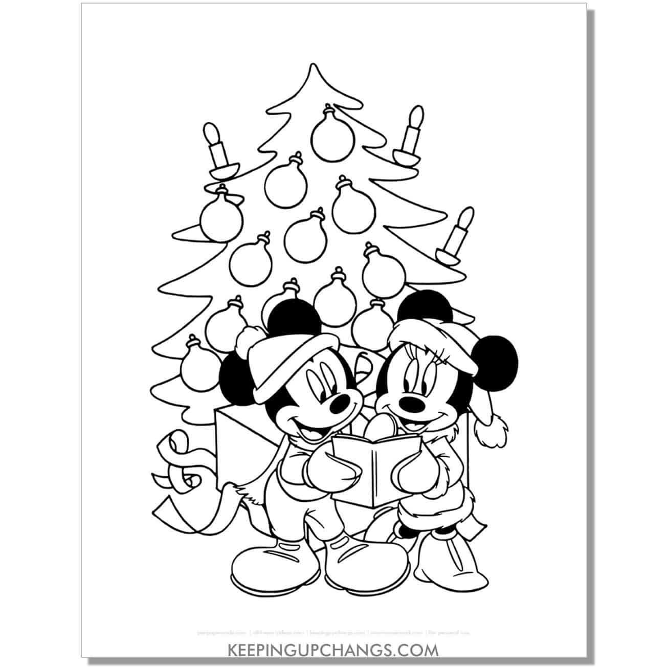Free Disney Christmas Coloring Pages Sheets POPULAR Printables 
