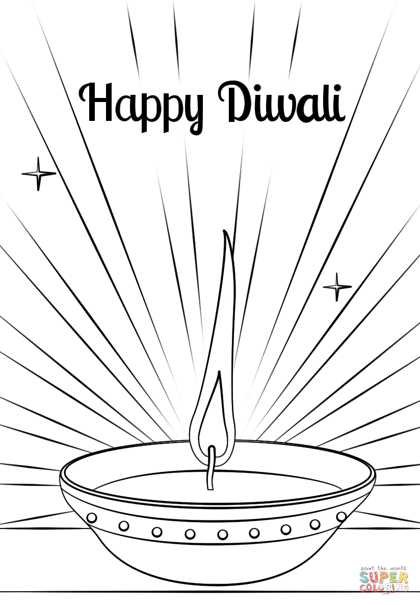 free printable diwali coloring pages