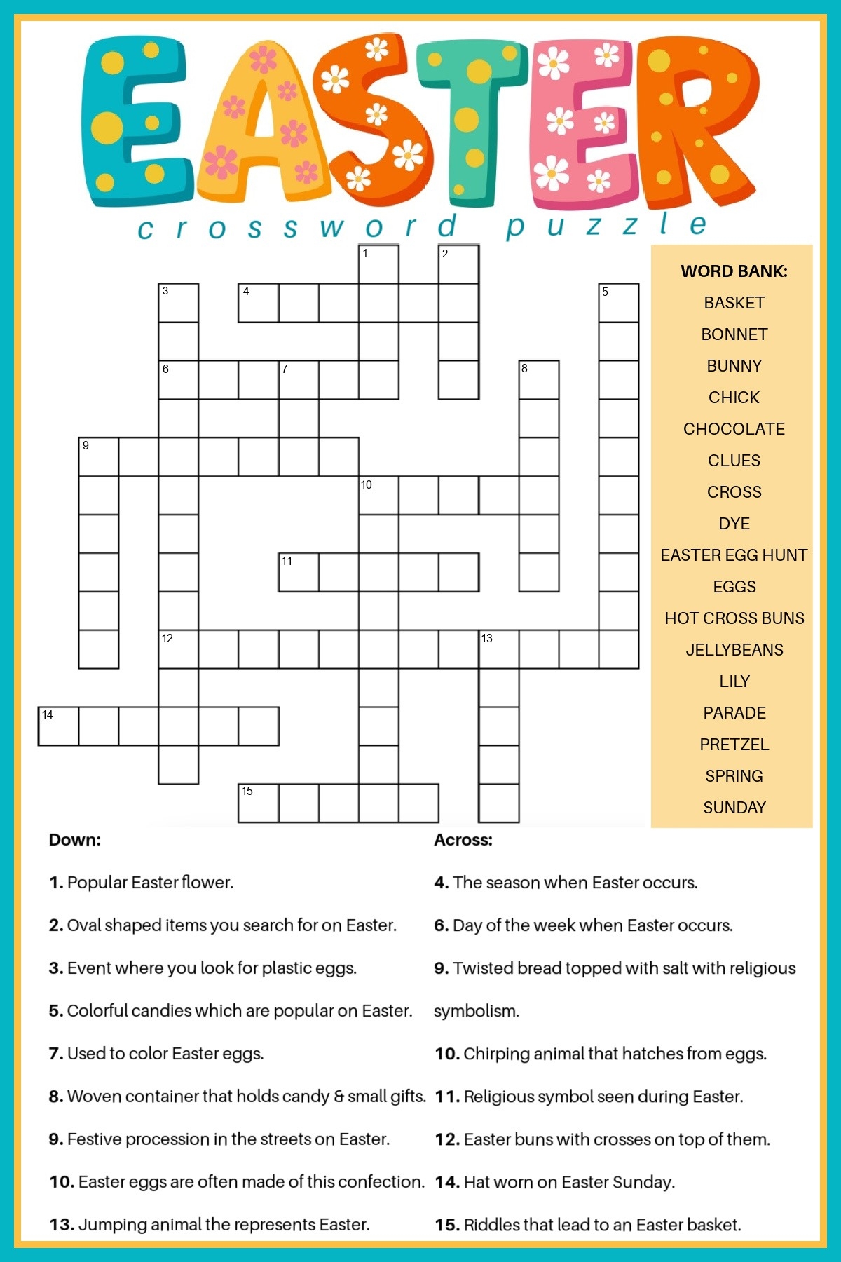 crossword puzzle printable free