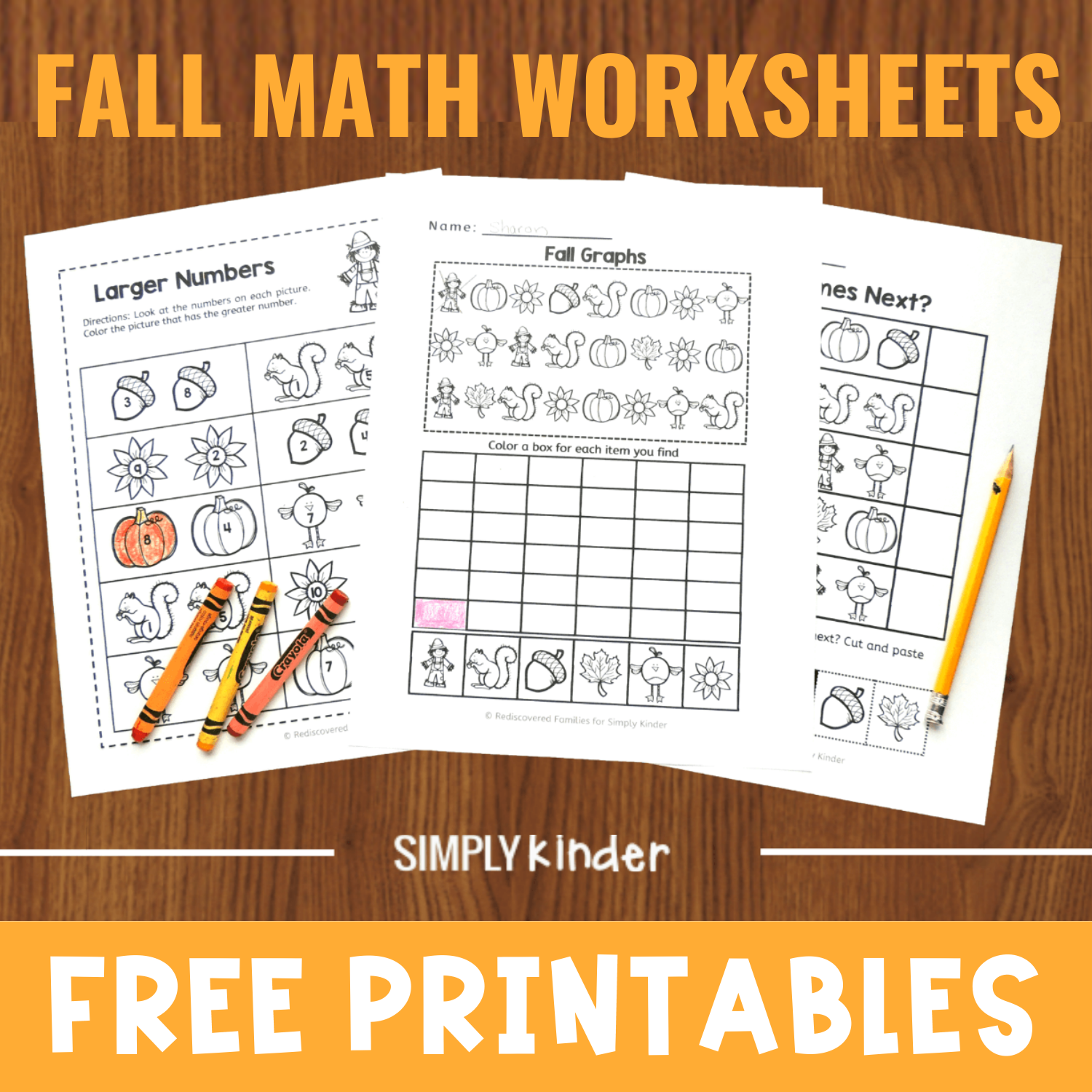 fall math worksheets